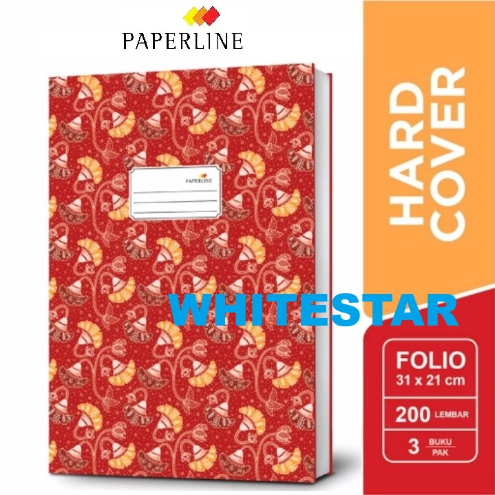 

buku tulis paperline hard cover folio / f4 - 200 lembar hardcover