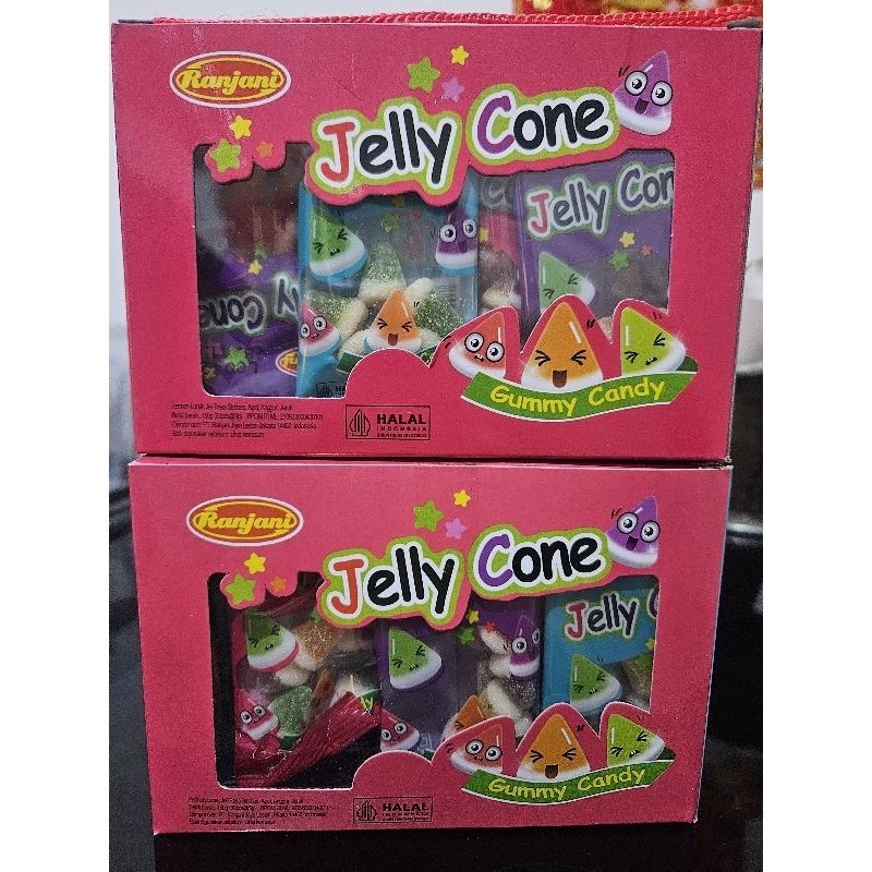 

jelly cone gummy candy ranjani permen yupi isi 30pcs