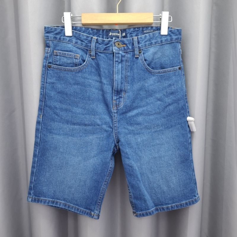 Celana Pendek Jeans Denim Pria 3Second Regular Fit Original 061224
