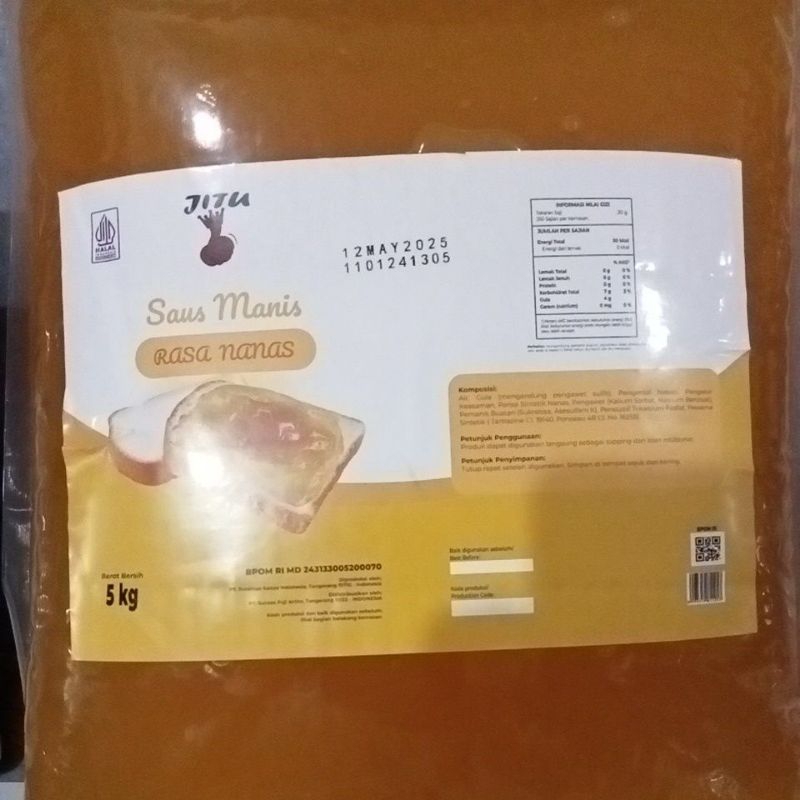 

Selai nenas / saus manis nanas JITU 5kg