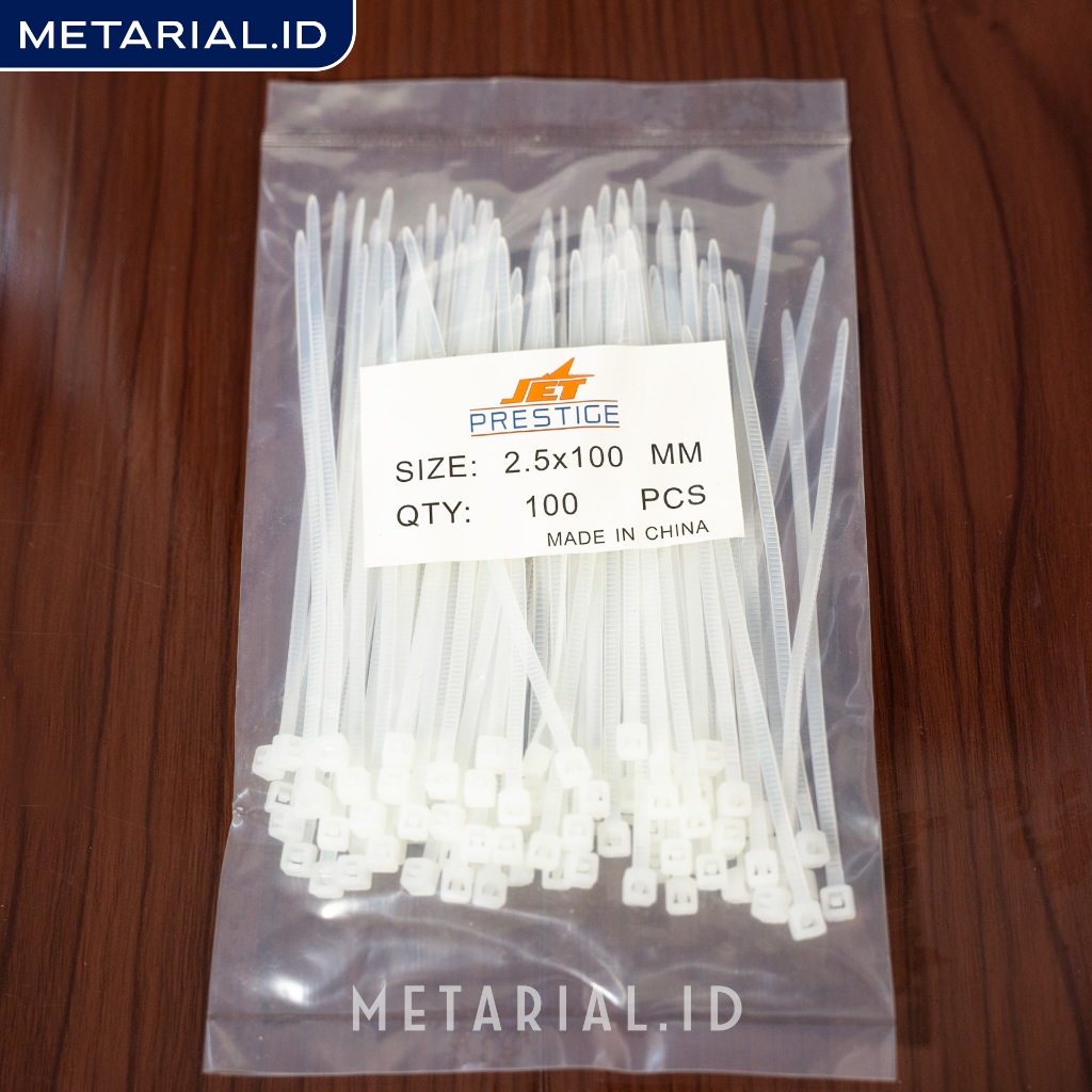 

[100 pcs] Kabel Ties | Cable Tie | 2,5 x 100mm (10cm) Putih