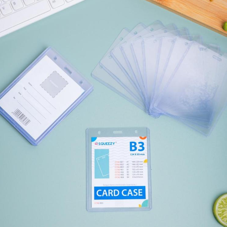 Plastik ID Card B3 SQUEEZY Holder Keras / Name Tag B3 SQUEEZY/ Glue Card B3 SQUEEZY