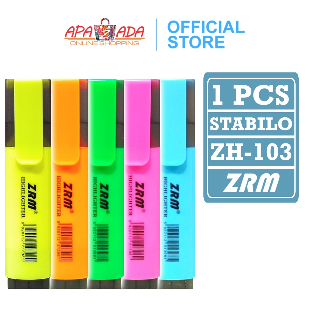 

Apazada - Stabilo Warna [1 Pcs] / Highlighter Penanda Berwarna ZRM ZH-103