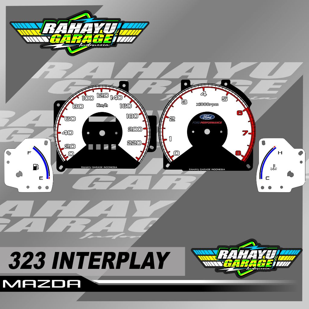 PAPAN SPEEDOMETER CUSTOM MAZDA 323 INTERPLAY