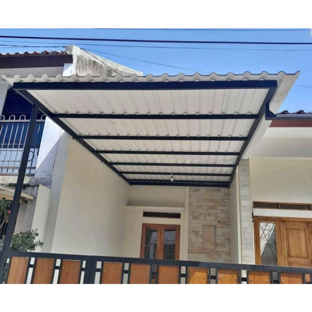 Kanopi UPVC Merek Altop Setara dengan alderon dan rooftop / Kanopi UPVC Single Layer / Kanopi Upvc M
