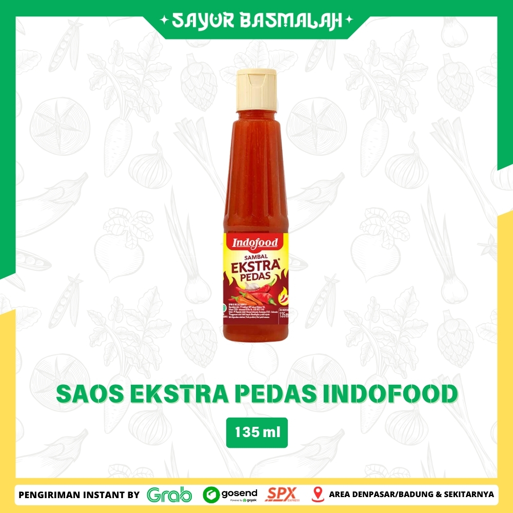 

Saos Ekstra Pedas Indofood 135ml - Sayur Basmalah