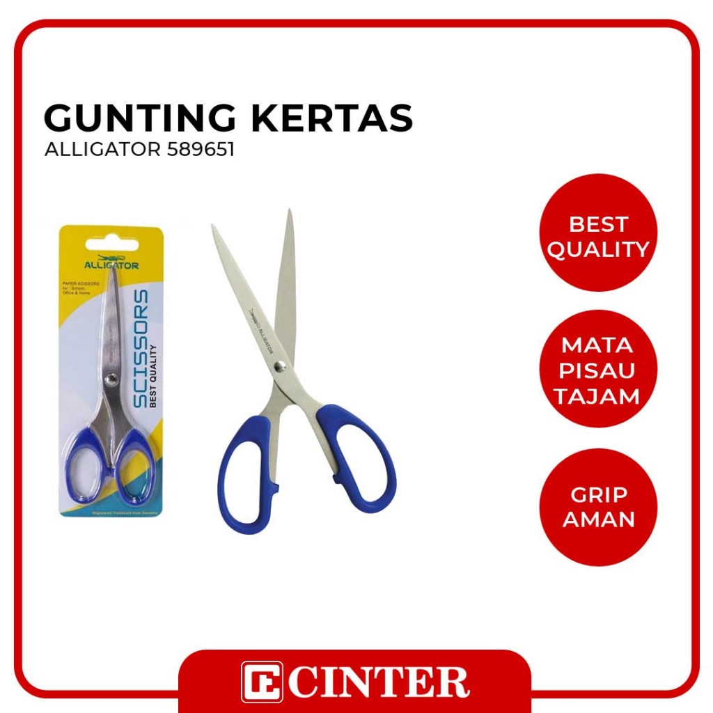 

ALLIGATOR - GUNTING / SCISSORS / PEMOTONG ALLIGATOR 589651 SMALL BIRU