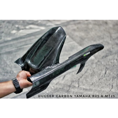 Spakbor Kolong R25 MT25 Carbon Kevlar Hugger Arm Yamaha R25 MT25 Carbon