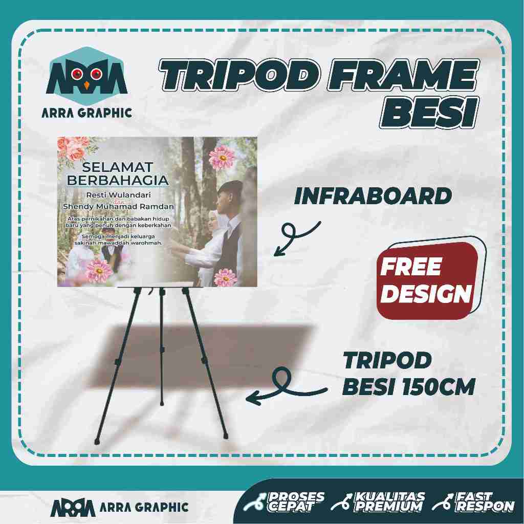 

Papan Bunga Kertas Wedding Sign, Stand Grand Opening, 60x80 cm