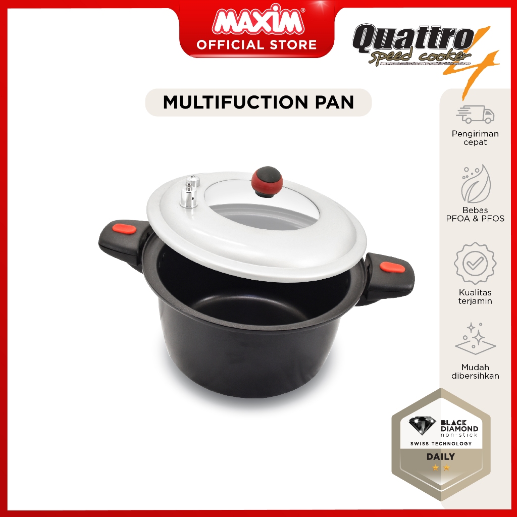 Panci Presto Maxim Quattro 6 Qt 24cm 4 in 1 Speed Cooker