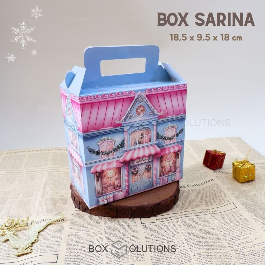 

box sarina x-mas / box toples christmas hampers - 18,5x9,5x18 cm