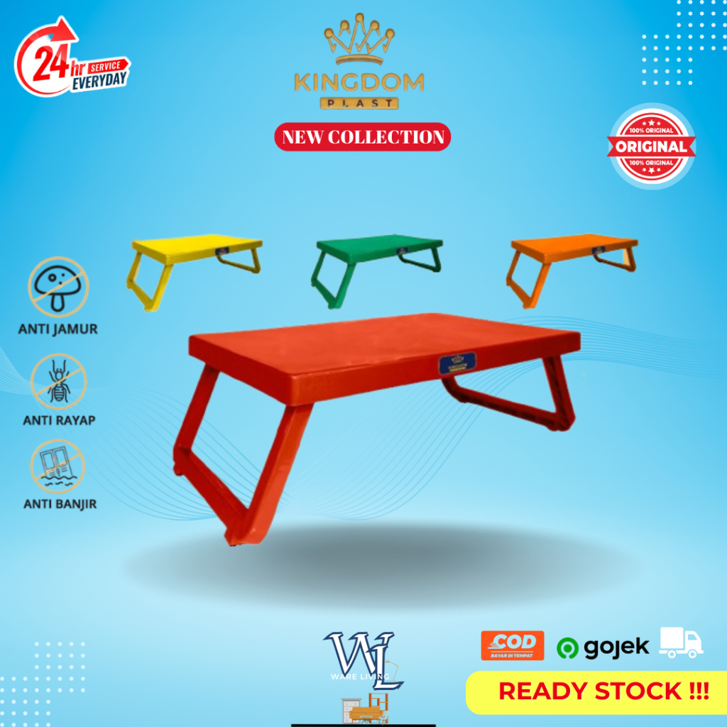 [READY STOCK] KINGDOM PLAST MEJA LIPAT / MEJA ANAK / BELAJAR / PLASTIK / WARNA / SEKOLAH / NGAJI