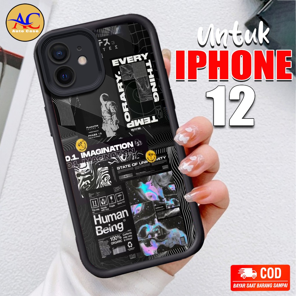 Softcase Glass kaca untuk IPHONE 12 PCKT Casing Handphone Case Hp Procamera
