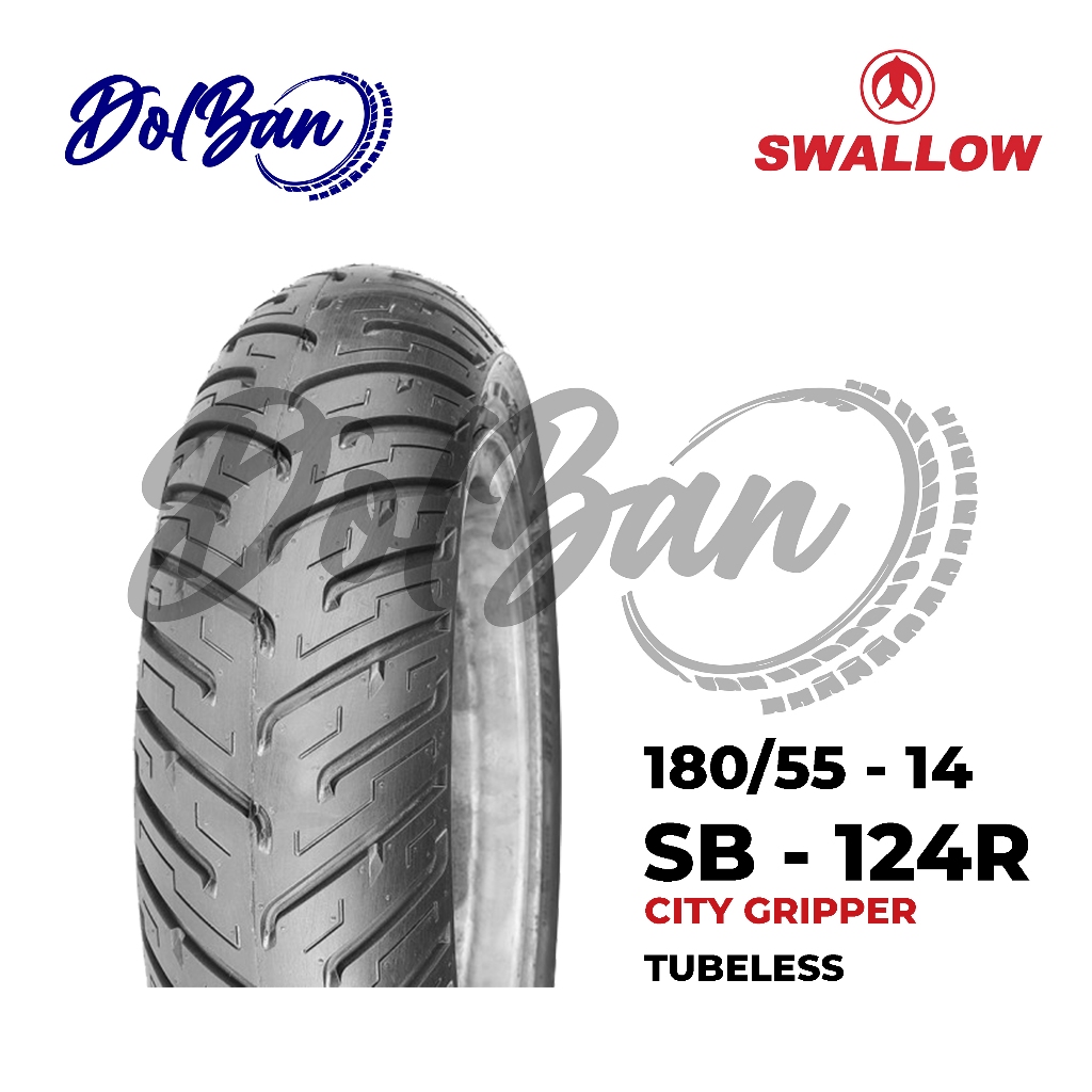 BAN LUAR MOTOR SWALLOW 180/55-14 RING 14 SB-124R CITY GRIPPER TUBELESS