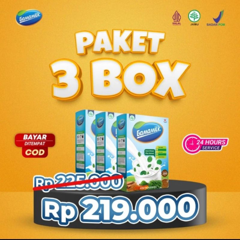 

3 box Gamamilk - susu Gamat atasi masalah pada tulang dan sendi