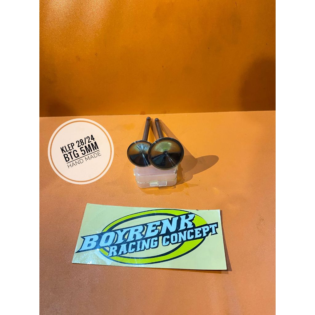 KLEP RACING BOYRENK TYPE B/VALVE RACING/KLEP CUSTOM BATANG 5MM UKURAN KLEP 26/23-27/23-28/24-29/24-3