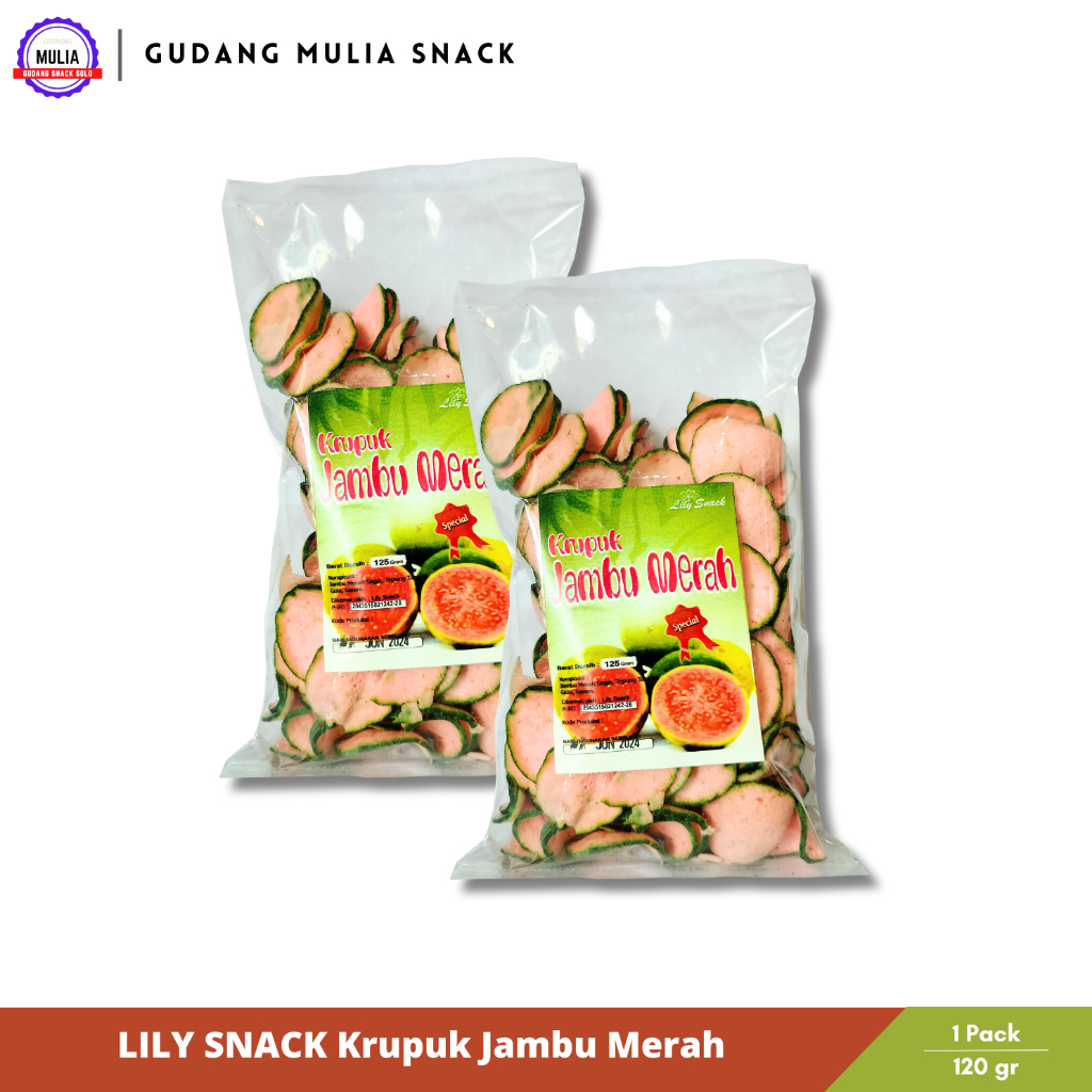 

Krupuk Jambu Merah LILY SNACK 125 Gram | Keripik Kerupuk Kripik