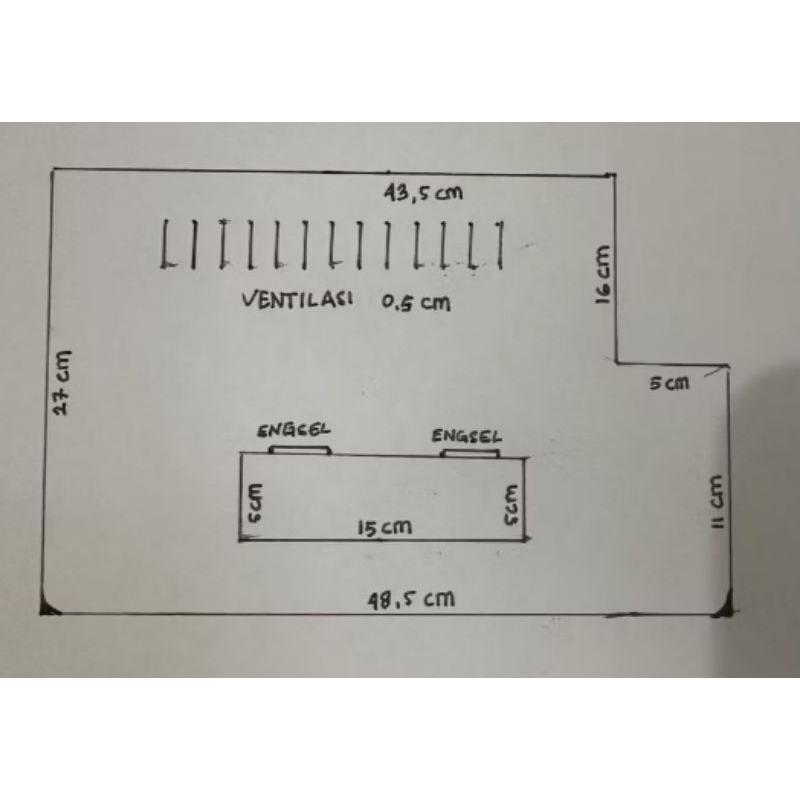 Tutup akuarium akrilik  bahan 3mm bening