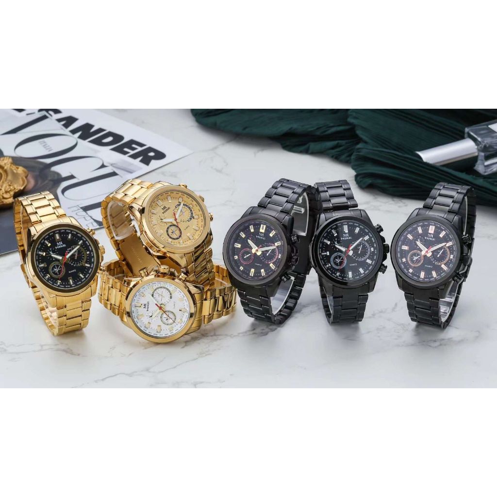 MK MIKE JAM TANGAN PRIA/FREEBOX+BATTERAI CADANGAN/8891