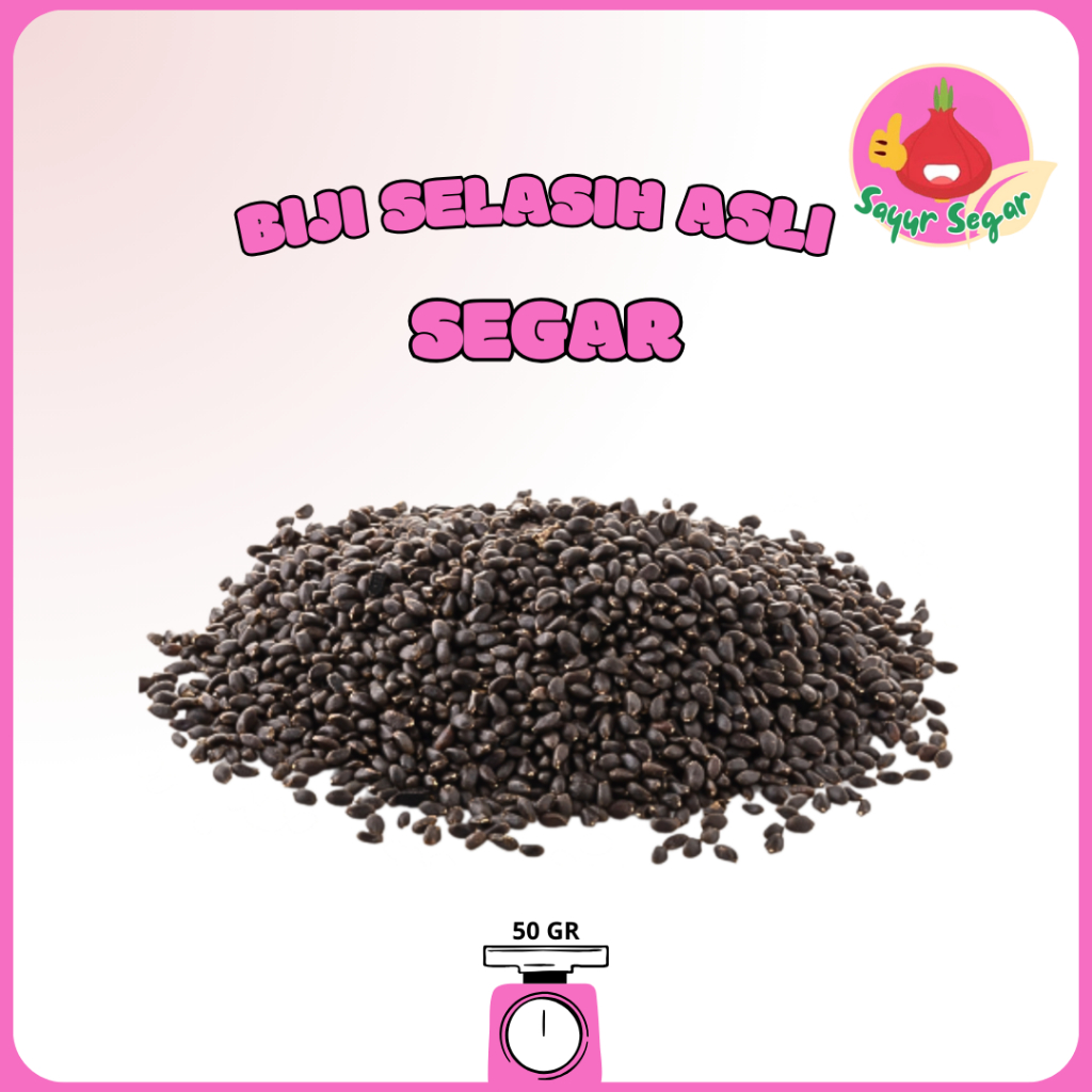 

Sayur Segar - Biji Selasih Segar 50 gr / Basil Seeds