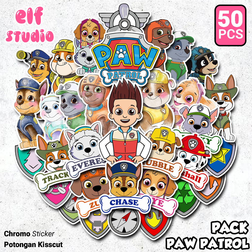 

Stiker Paw Patrol Kartun Anak Sticker Anjing Lucu Puppies Tempelan Dekorasi Buku