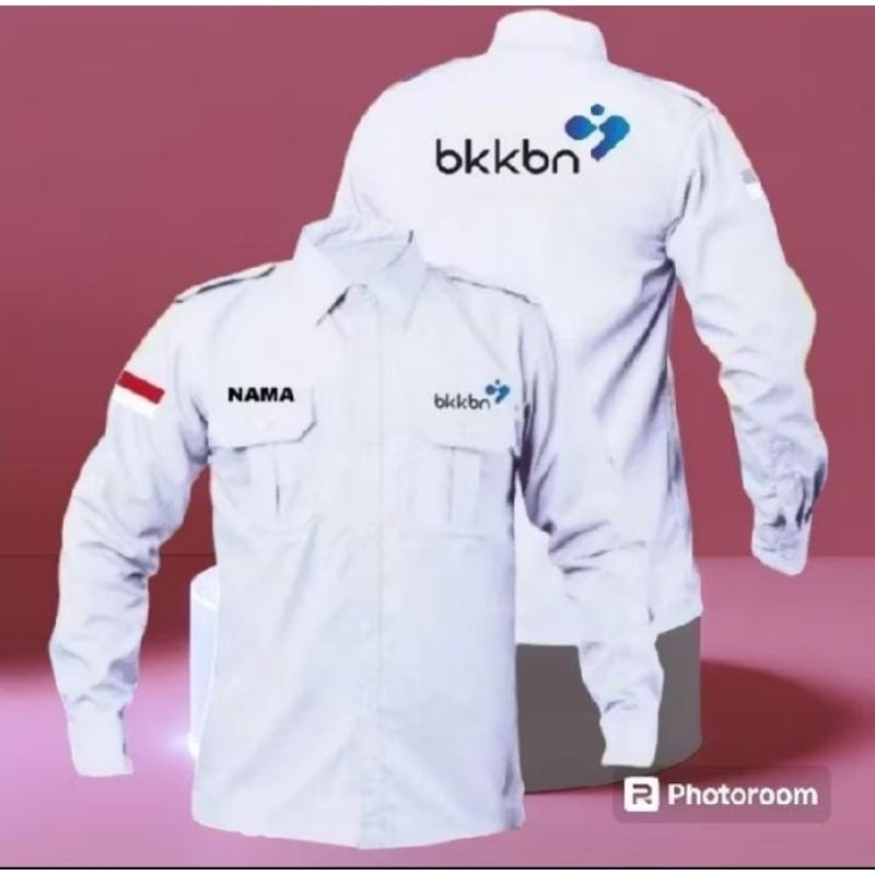 kemeja pdh BKKBN full bordir/seragam kerja BKKBN full bordir/kemeja kerja BKKBN full bordir