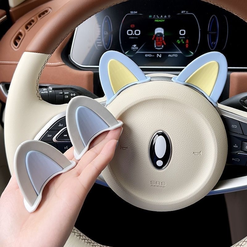 Hiasan telinga kucing mobil listrik helm Aksesoris Telinga Kucing Lucu Untuk Dekorasi Helm Motor Uni