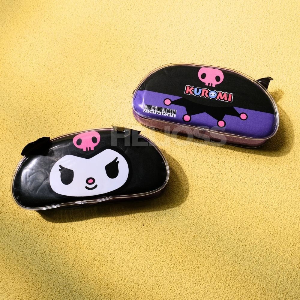

KOTAK PENSIL TRANSPARAN KUROMI KUPING TEMPAT PENSIL JELLY KUROMI SANRIO LUCU HELIOSS.CO