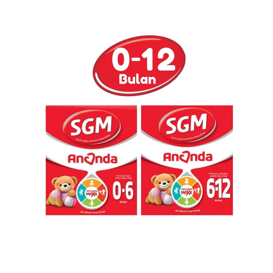 PAKET SUSU SGM ANANDA 0-6 & 6-12 Bulan 600gr (5Box 120gr)