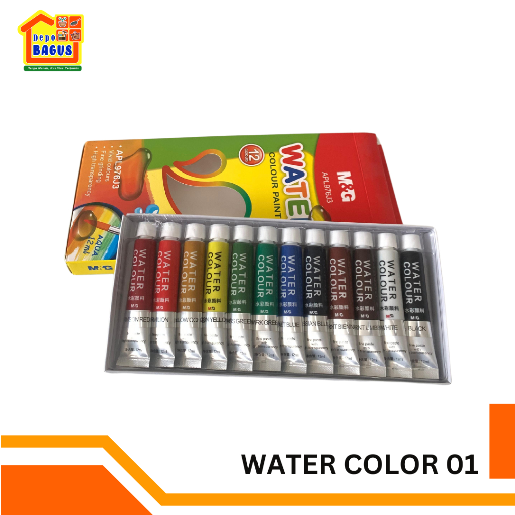 

Water Color Paint 12color 12ml Cat Air 12 Warna