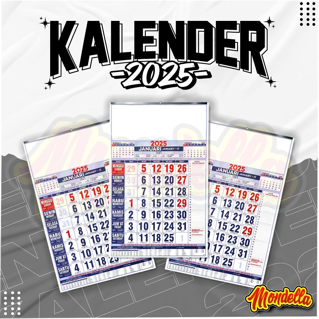 

Kalender Dinding 2025 Kalender Besar 32 x 48 Cm Kalender Almanak 2025 Kalender Jawa 2025 Kalender Bulanan 2025 Simpel MONDELLA