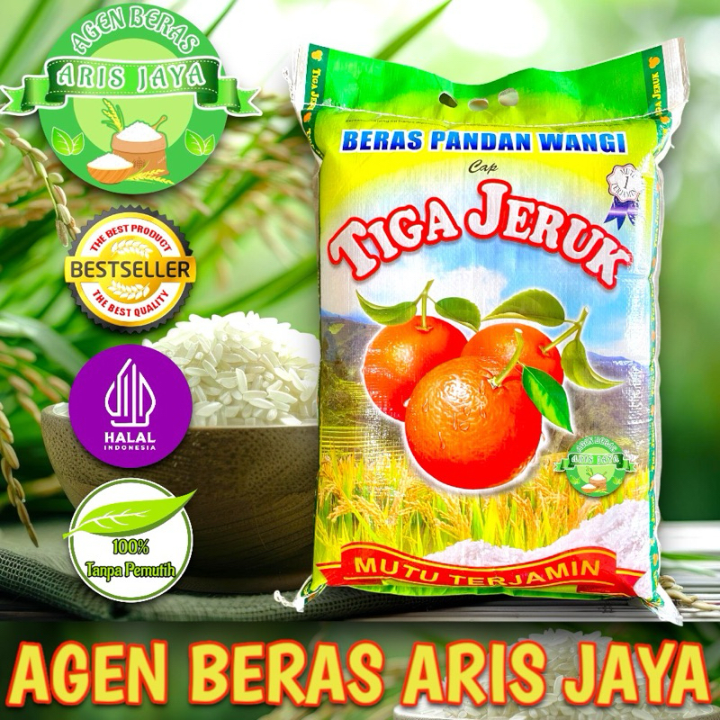 

Beras Cap Tiga Jeruk 5kg 10kg 20kg