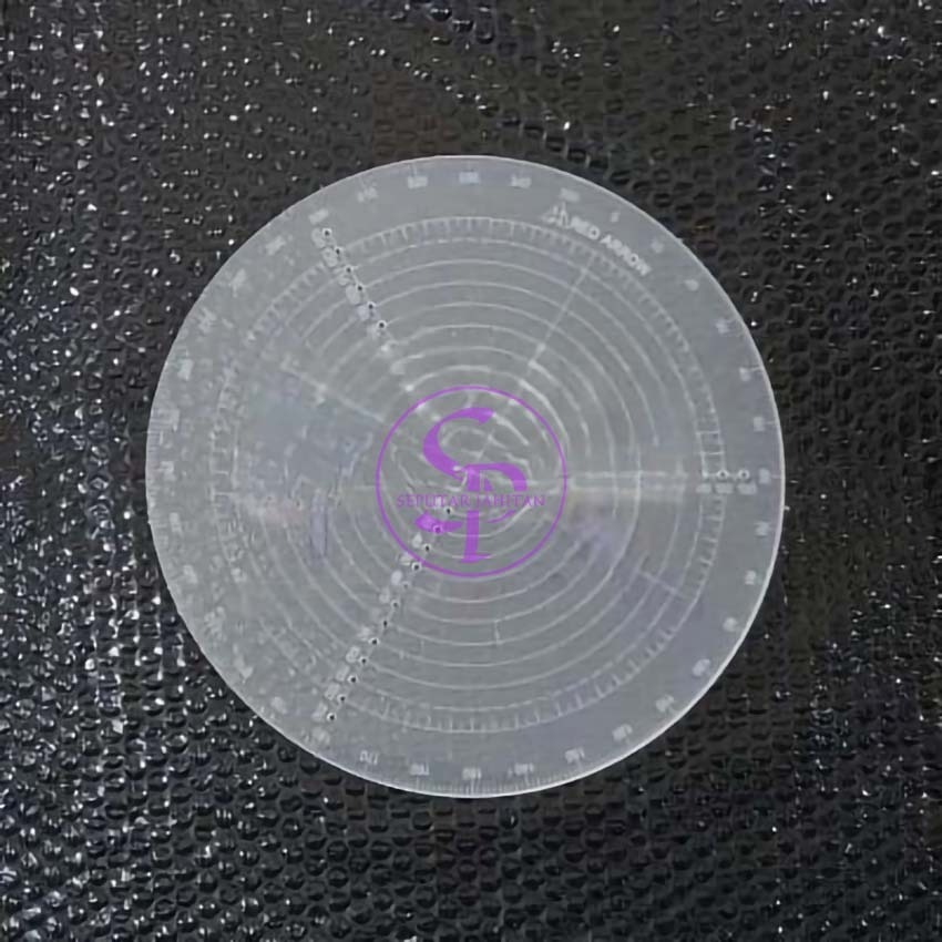 

Penggaris Jahit Pola Bulat Skala 30cm Mika Akrilik Acrylic