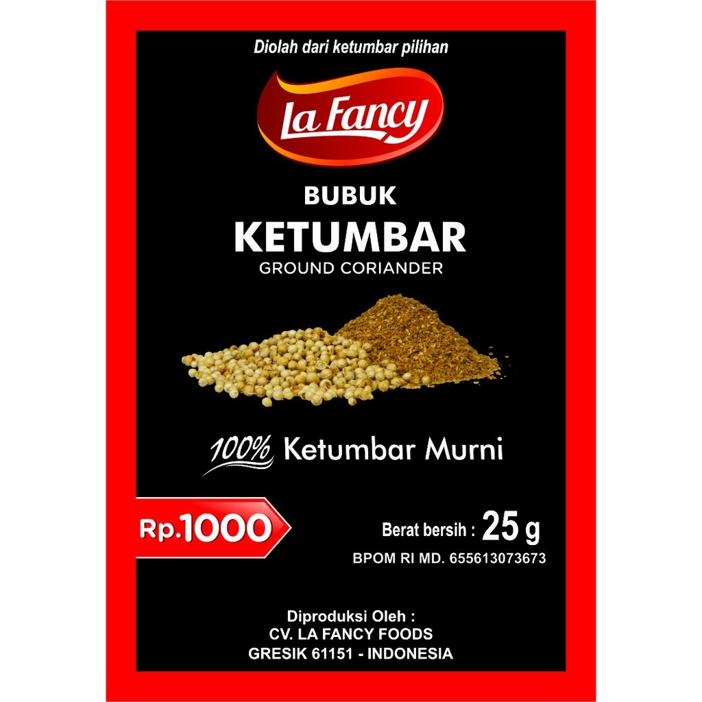 

La Fancy Foods Ketumbar 25Gram (harga per 6 & 12 Pcs) - Bumbu Rempah 100% Ori