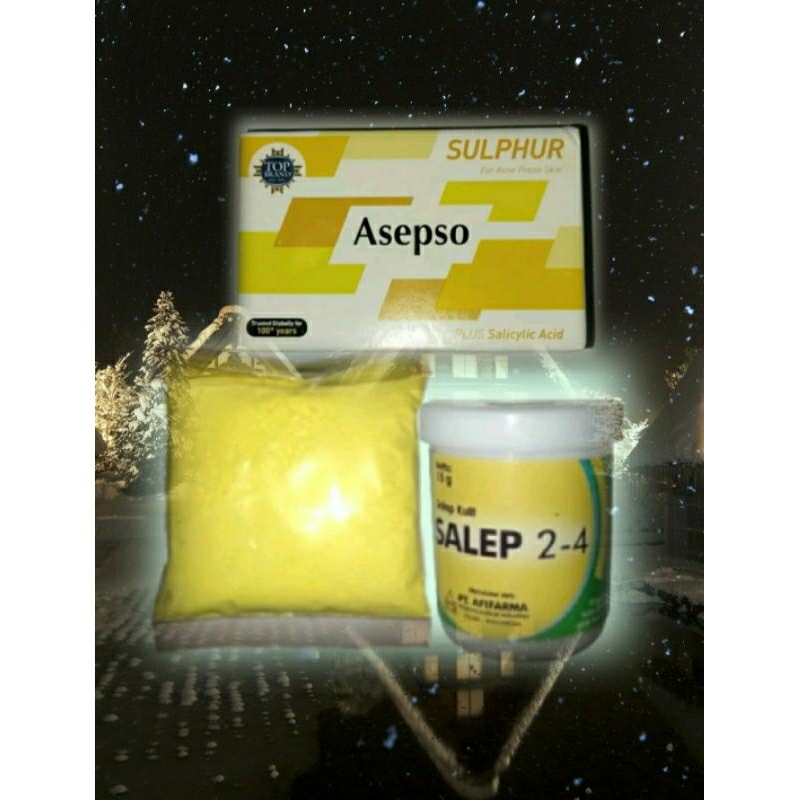 sabun asepso sulphur plus salep 24 afifarma plus belerang sulfur bubuk obat infeksi jamur bakteri je