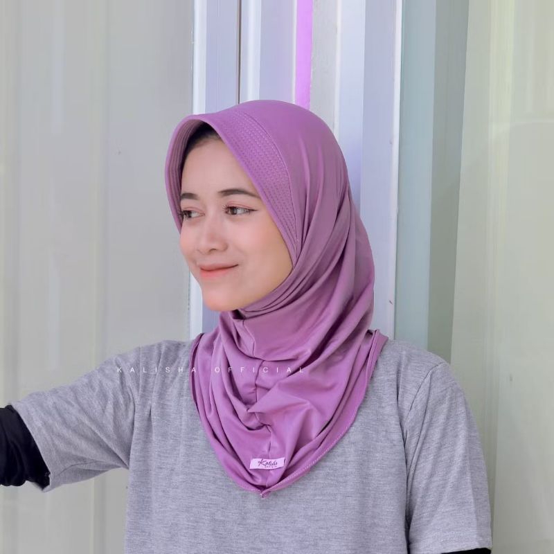 hijab sport pendek hijab bergo wanita Jersey premium bergo Hamidah bergo pet