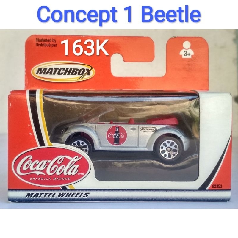 Diecast Matchbox Coca Cola VW Volkswagen Beetle Bug Convertible