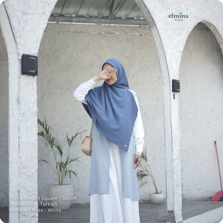 KHUSUS Elmina Naura Outer Vest Tanpa Lengan Pastel Tearu 224 Minimalis Polos Raya Collection Simple 