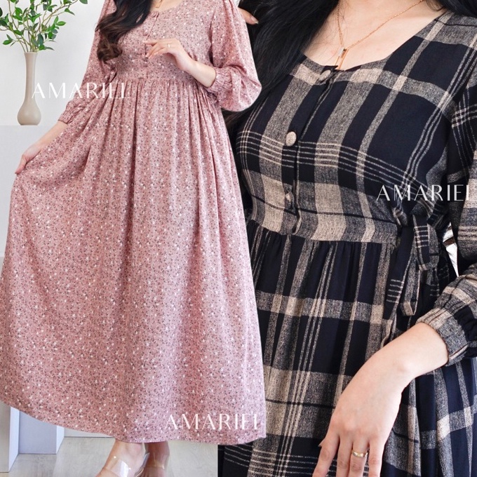 Eksklusif Amariel Tulsa Dress Daster Nyaman Bumil Busui Friendly