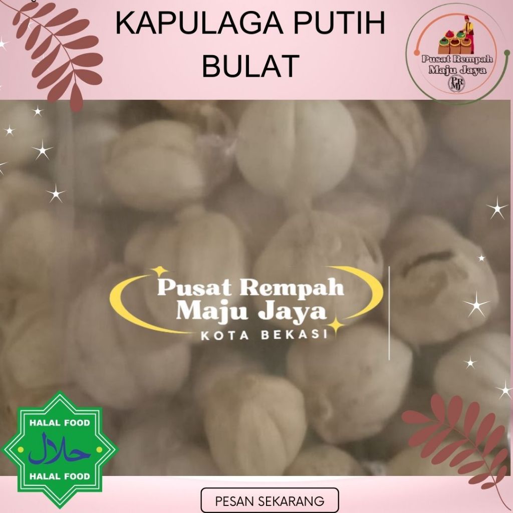 

Kapulaga putih utuh/bulat 50 gram