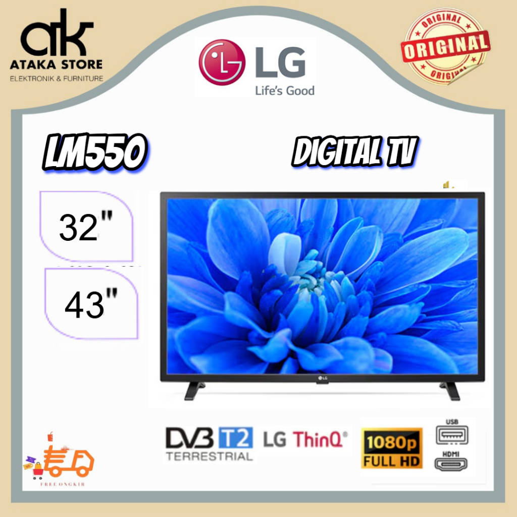 TV LED LG DIGITAL 32 inch 32LM550 / 43 inch 43LM550 LED LG  Digital TV LG