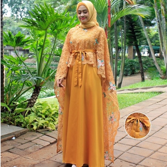Hot long cape cape brokat panjang outer organza premium baju kondangan long cape outer cape