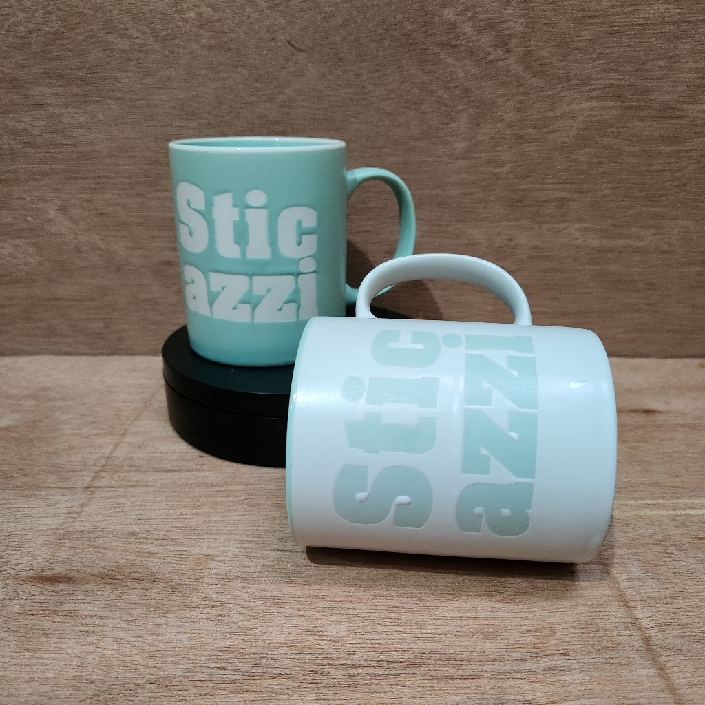 MUG CANGKIR MINUM SAGE GREEN PUTIH STICK AZZI KEKINIAN GELAS MINUM AESTETIC ESTETIK MURAH GELAS ESTE