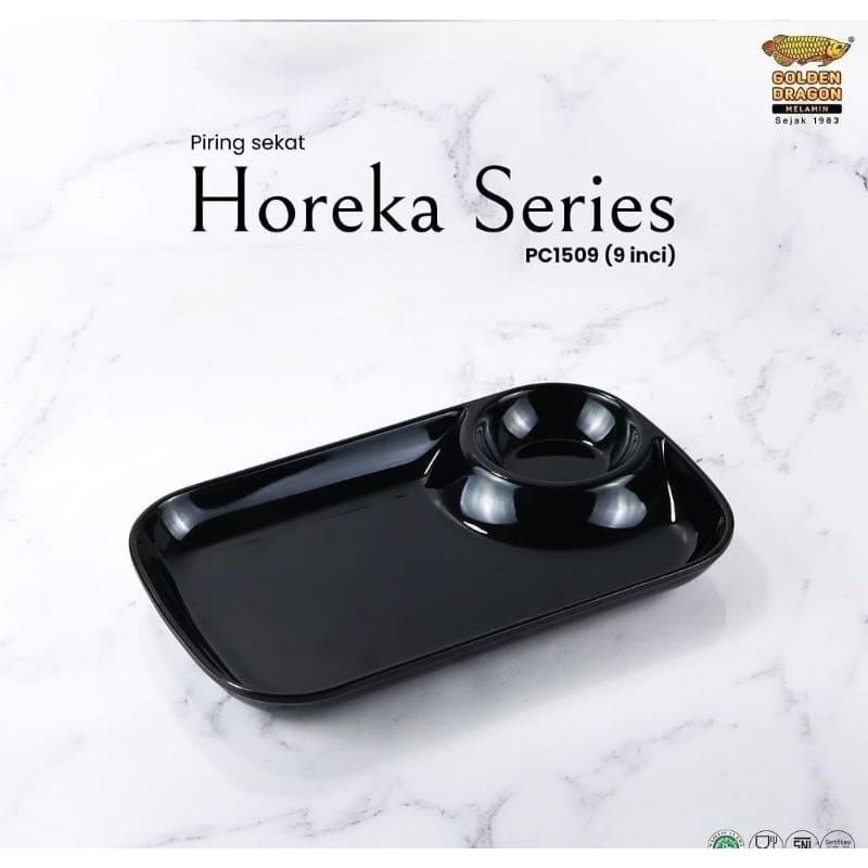 Piring sekat melamin horeka series- golden dragon PC1509(9inchi)