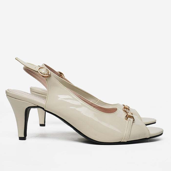 GABINO CLOVA Sepatu Sandal Wanita Pesta Glosy-g1bc4003-Cream