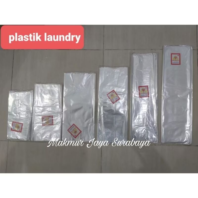 (100 lembar) GAWANG Plastik Laundry PP Bening Tebal Kantong Plastik Laundry/Kripik/Plastik Baju PP/S