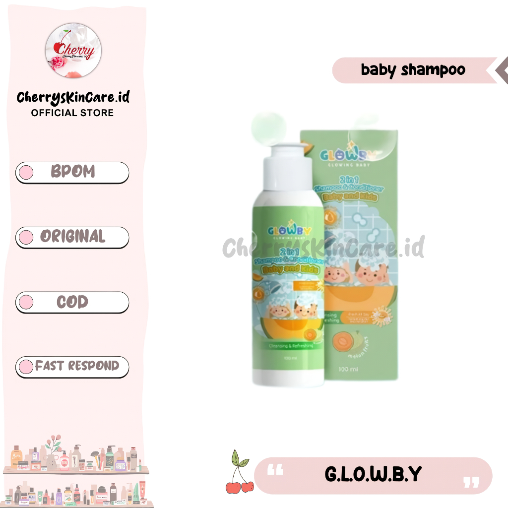 ❣️Cherryskincare.id❣️ GLOWBY Hair Lotion Bayi dan Anak Menyuburkan dan Melebatkan Rambut Wangi