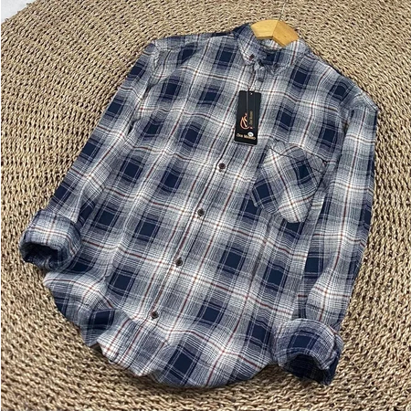 kemeja flanel Oversize pria wanita lengan panjang (JACK/MARINO 11) baju kemeja flanel style kemeja f