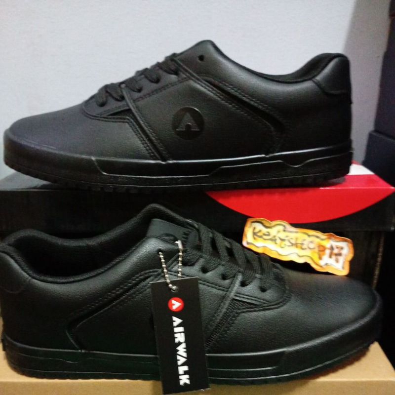 Sepatu Sneakers kasual unisex Airwalk Bexley Full black/Mono black/Full Hitam men casual shoes origi