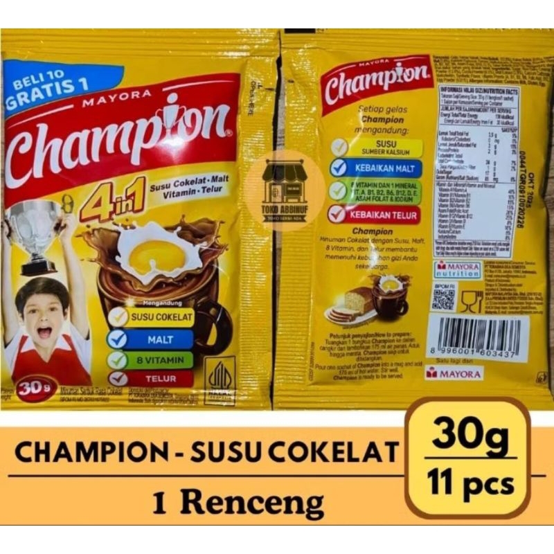 minuman susu coklat champion 1 renteng